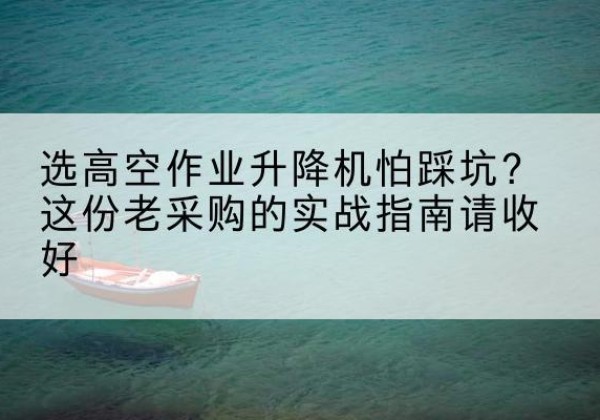 兴平高空作业升降机厂家推荐-选高空作业升降机怕踩坑？这份老采购的实战指南请收好